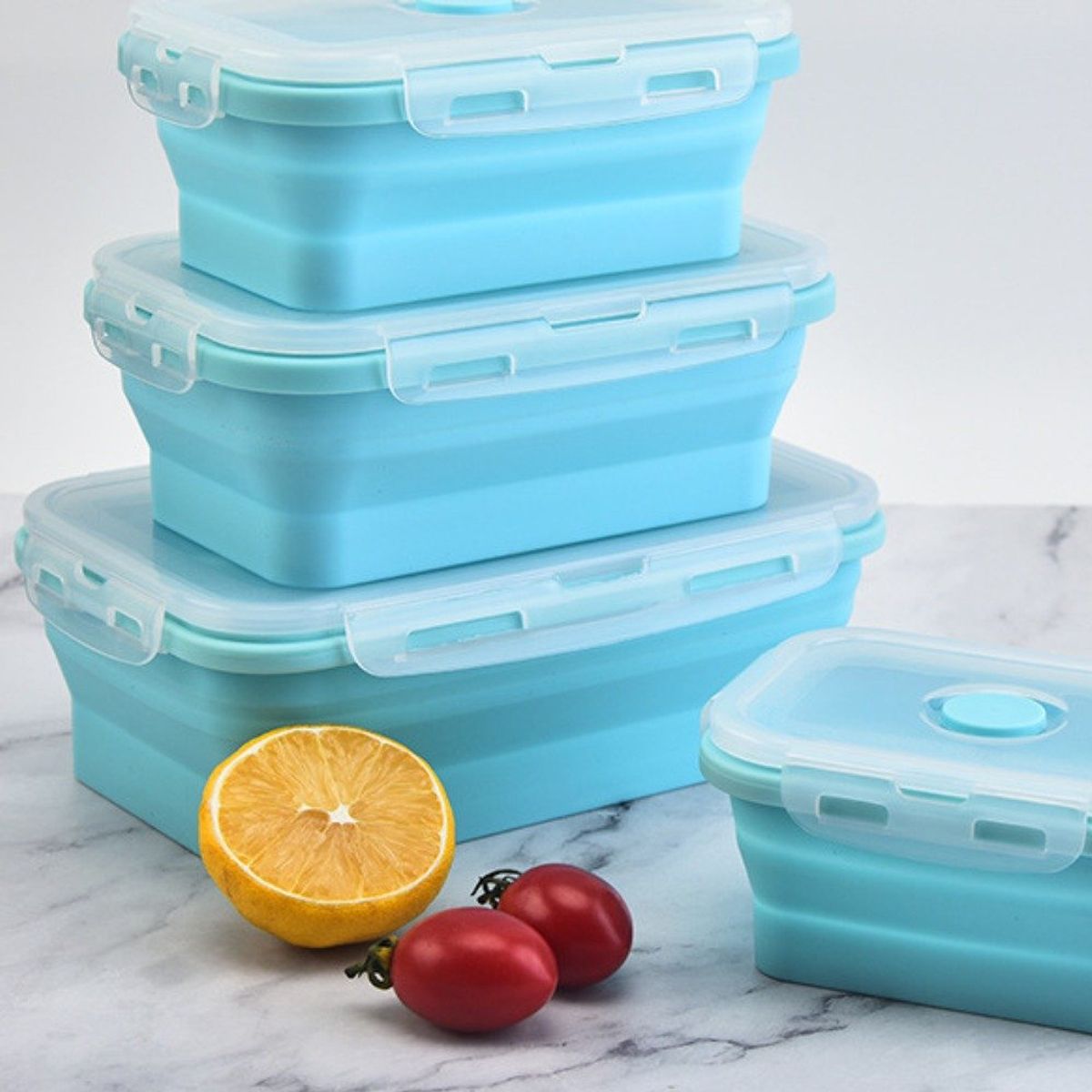 GENERICO - Set de 4 Tapers Plegables de Silicona Verde