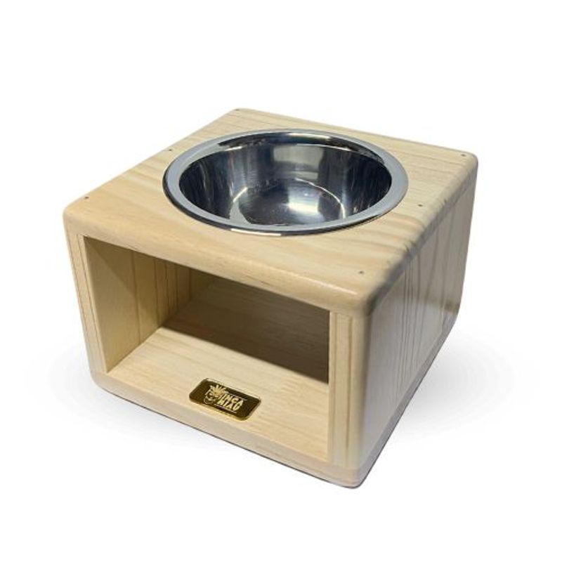 GENERICO - Comedero de Madera Individual Inca Miau