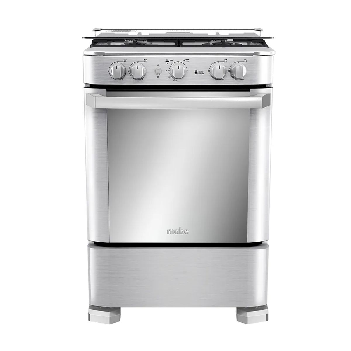 MABE - Cocina de piso a Gas 4 Hornillas 60cm Inox Mabe CMP6060FX1