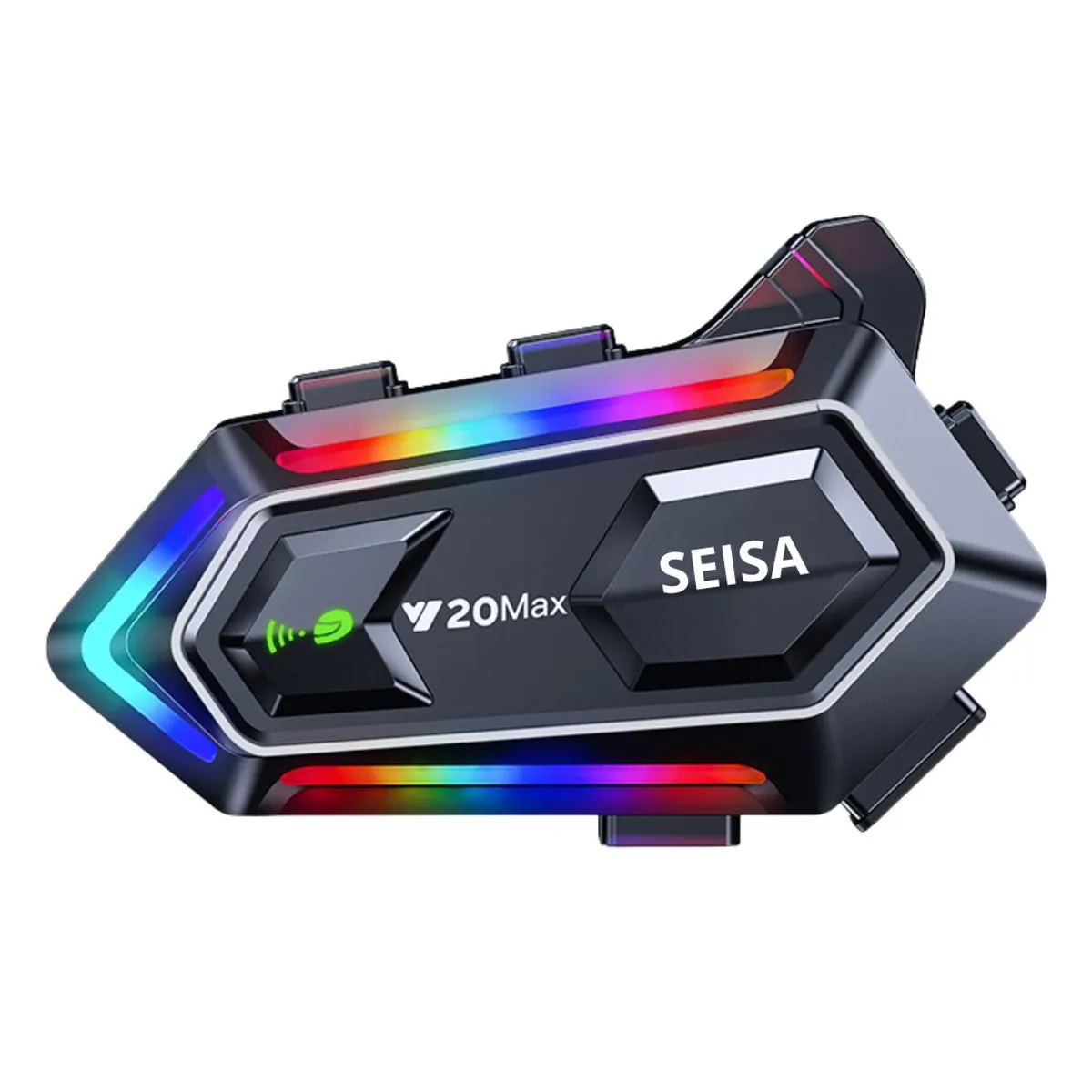 SEISA - Auriculares Inalámbricos para Casco SEISA MT-Y20MAX IPX6 Luces RGB