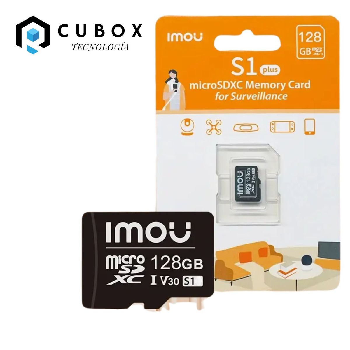 IMOU - Tarjeta MicroSD Imou S1 128 GB Exclusiva para Videovigilancia