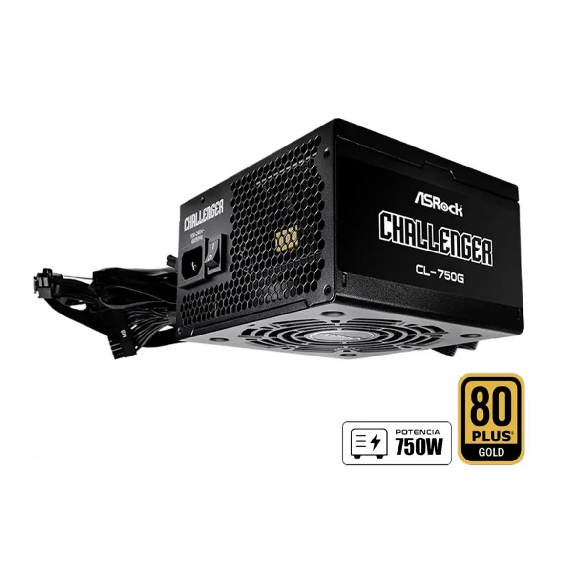 ASROCK - Fuente de Poder AsRock Challenger 750W 80 Plus Gold ATX CL-750G