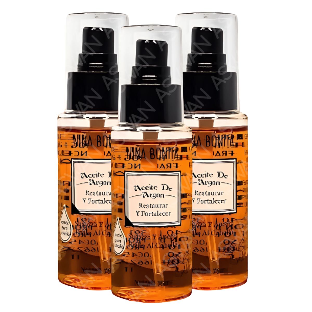 GENERICO - PACK DE 3 ACEITE DE ARGAN 70ML - NIÑA BONITA