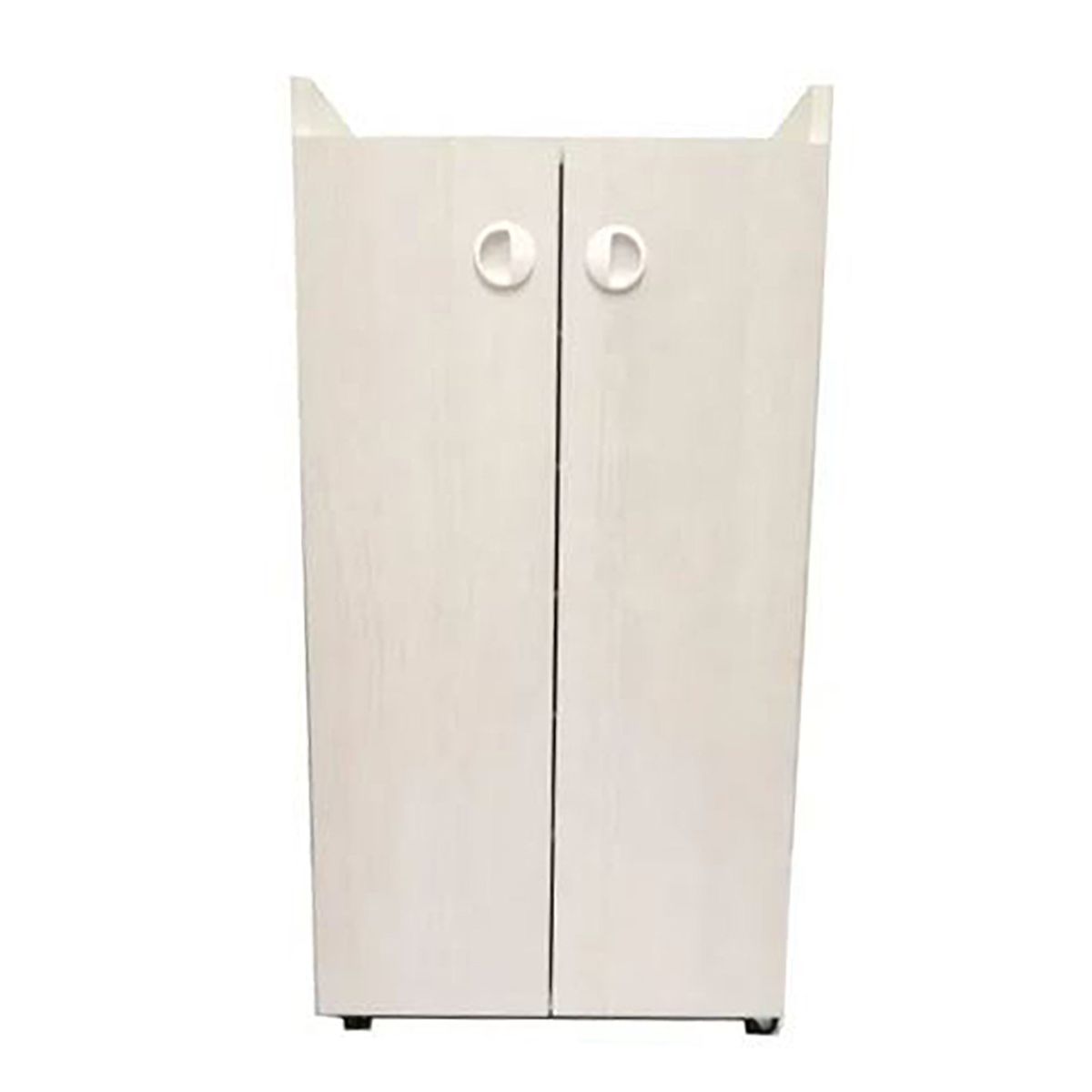 START FG - Zapatera rodante blanca de melamina con puertas  Viene ARMADO