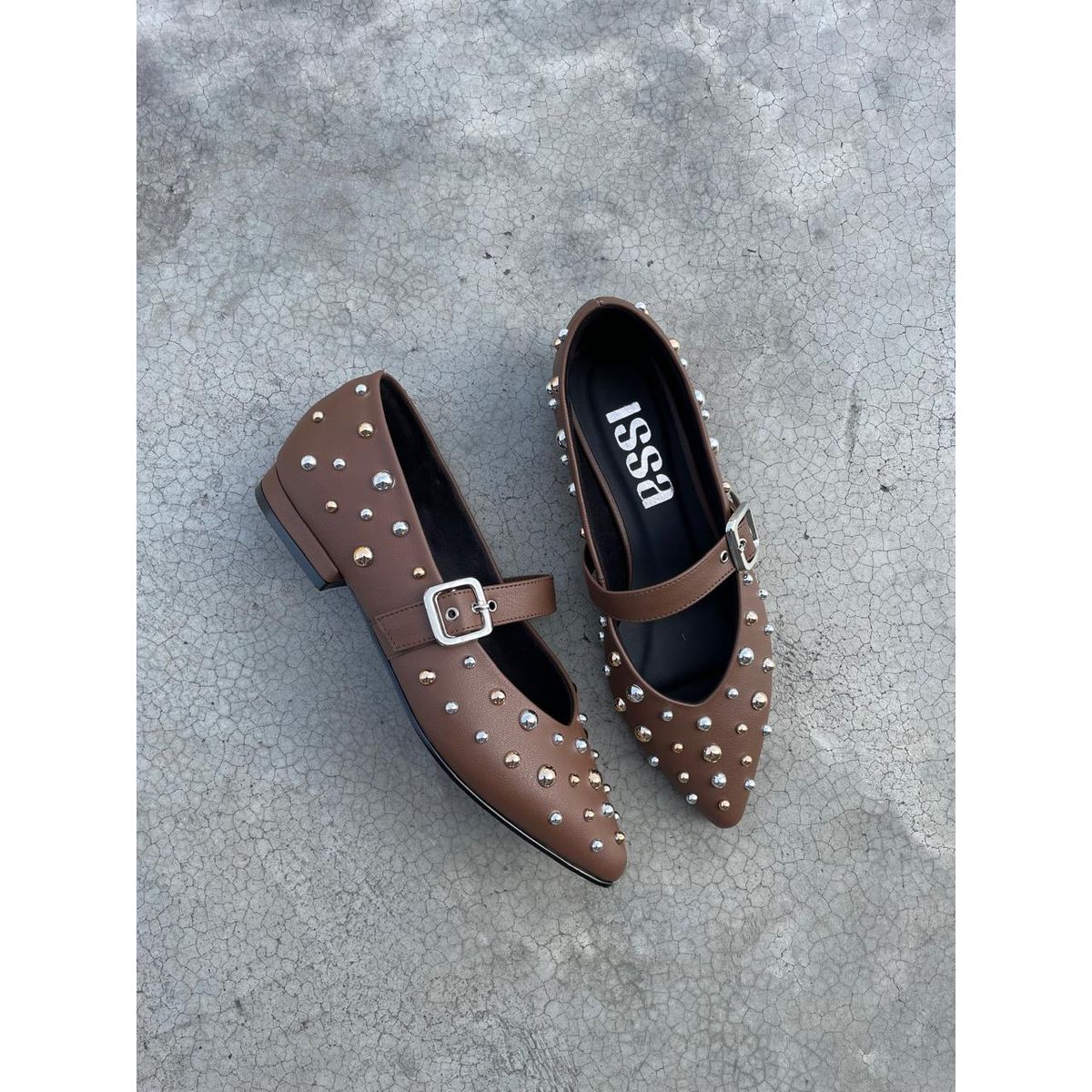 GENERICO - ZAPATOS DE TACO 2CM GRECIA PARA DAMA EN TONO MOCCA