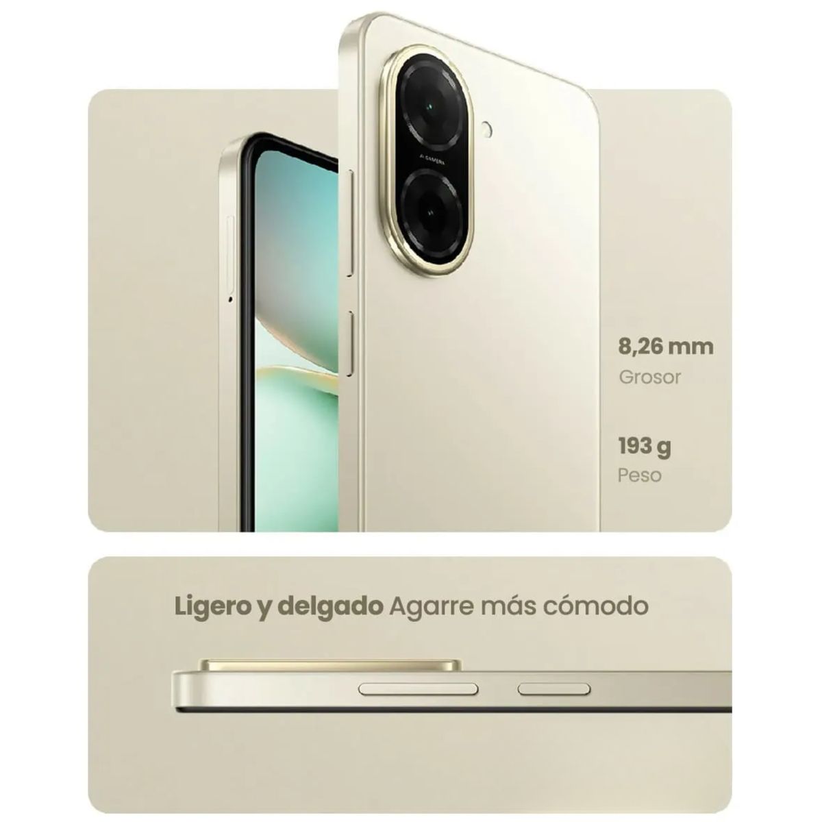 XIAOMI - Celular Xiaomi Redmi A5 Dual SIM 128GB Dorado 4GB + 4GB RAM