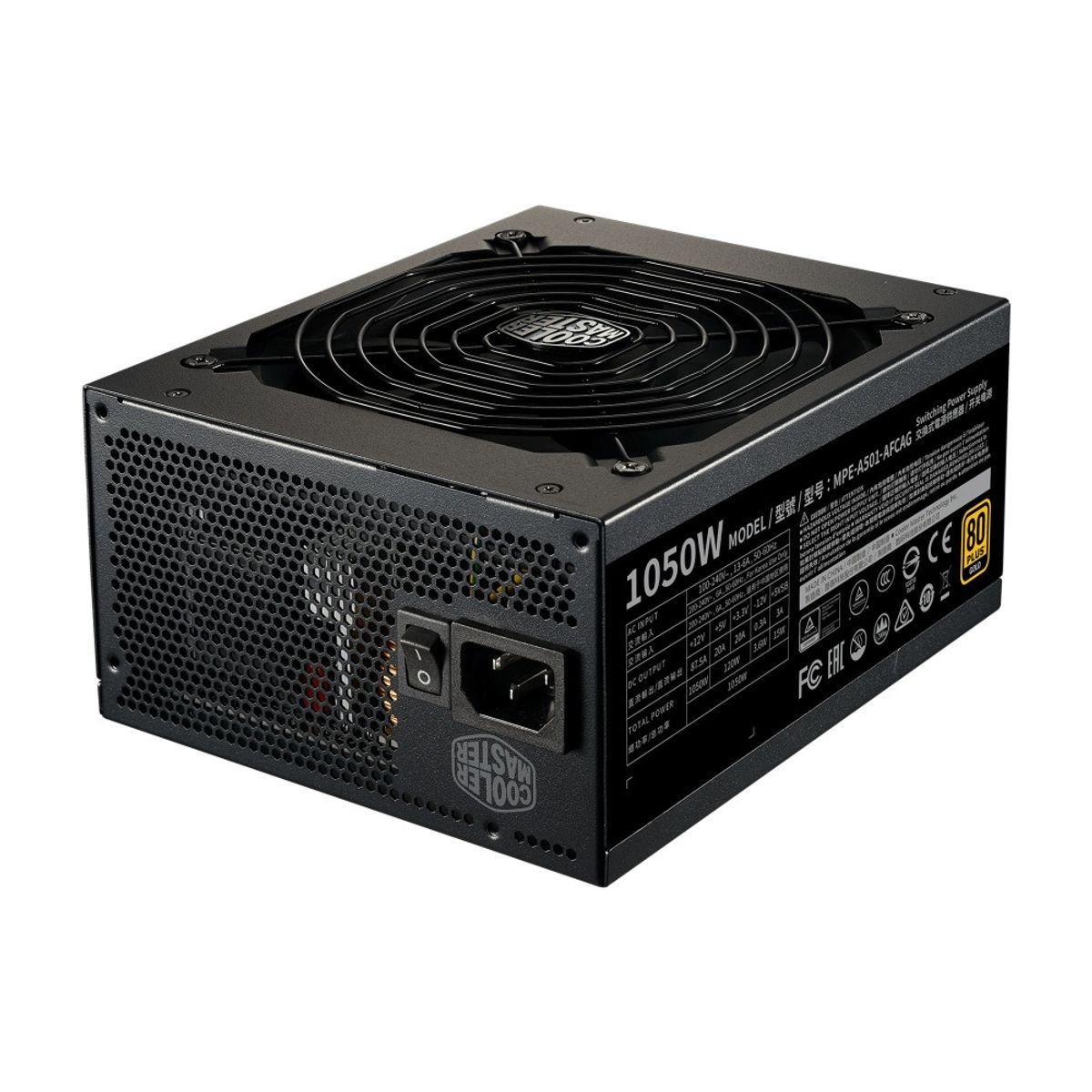 COOLER MASTER - Fuente de Poder Cooler Master MWE Gold 1050-V2 80 PLUS Gold Modular