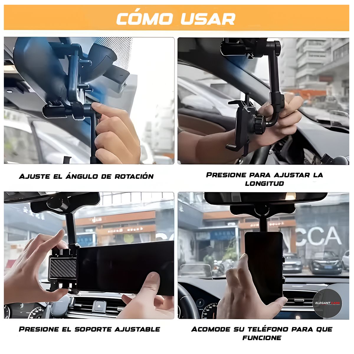 GENERICO - Porta Celular Con Base Para Espejos