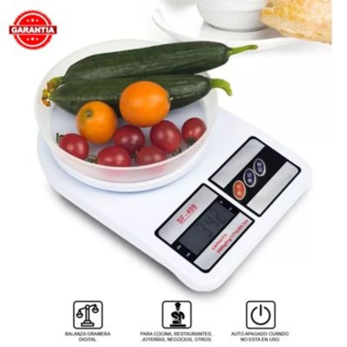 OEM - Balanza Gramera Electronica Digital de Cocina y Reposteria hasta 10kg