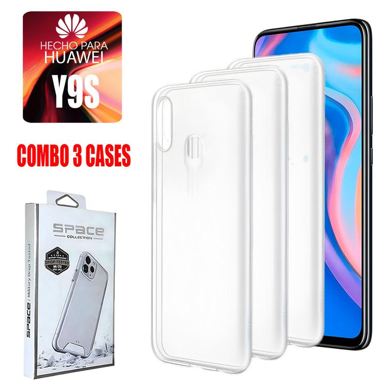 ASIA IMPORT - Combo Case Space Transparente Para Huawei Y9S