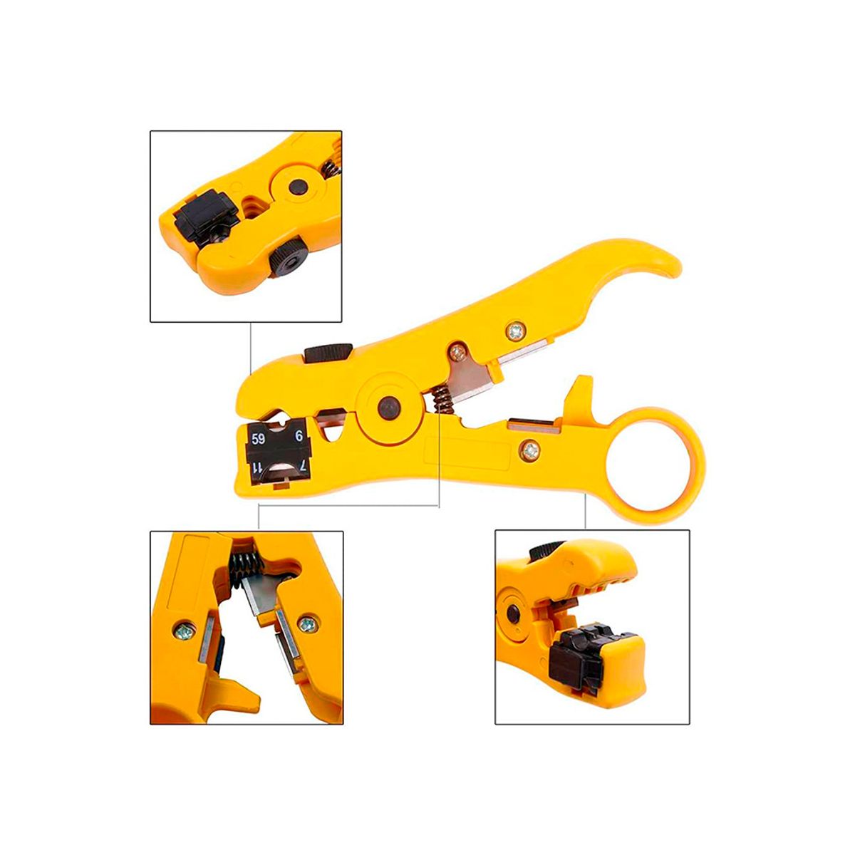GENERICO - Alicate pelacable coaxial para rg-596 y rg-711
