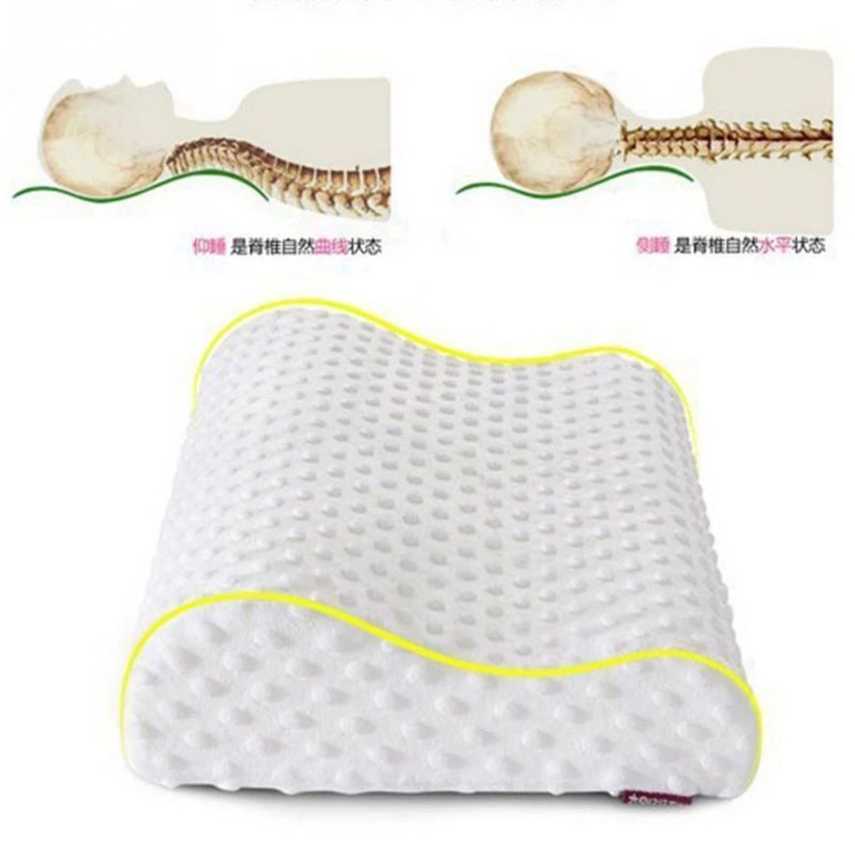 OEM - Almohada Ergonomica Viscoelastica Memory Pillow Funda con Cierre