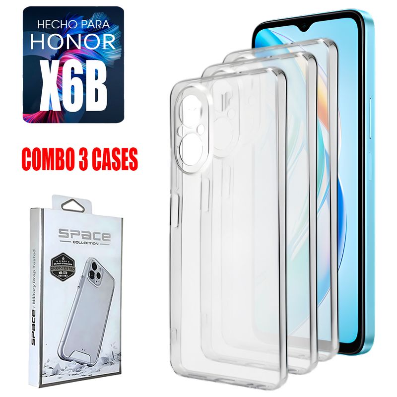 ASIA IMPORT - Combo Case Space Transparente Para Honor X6B