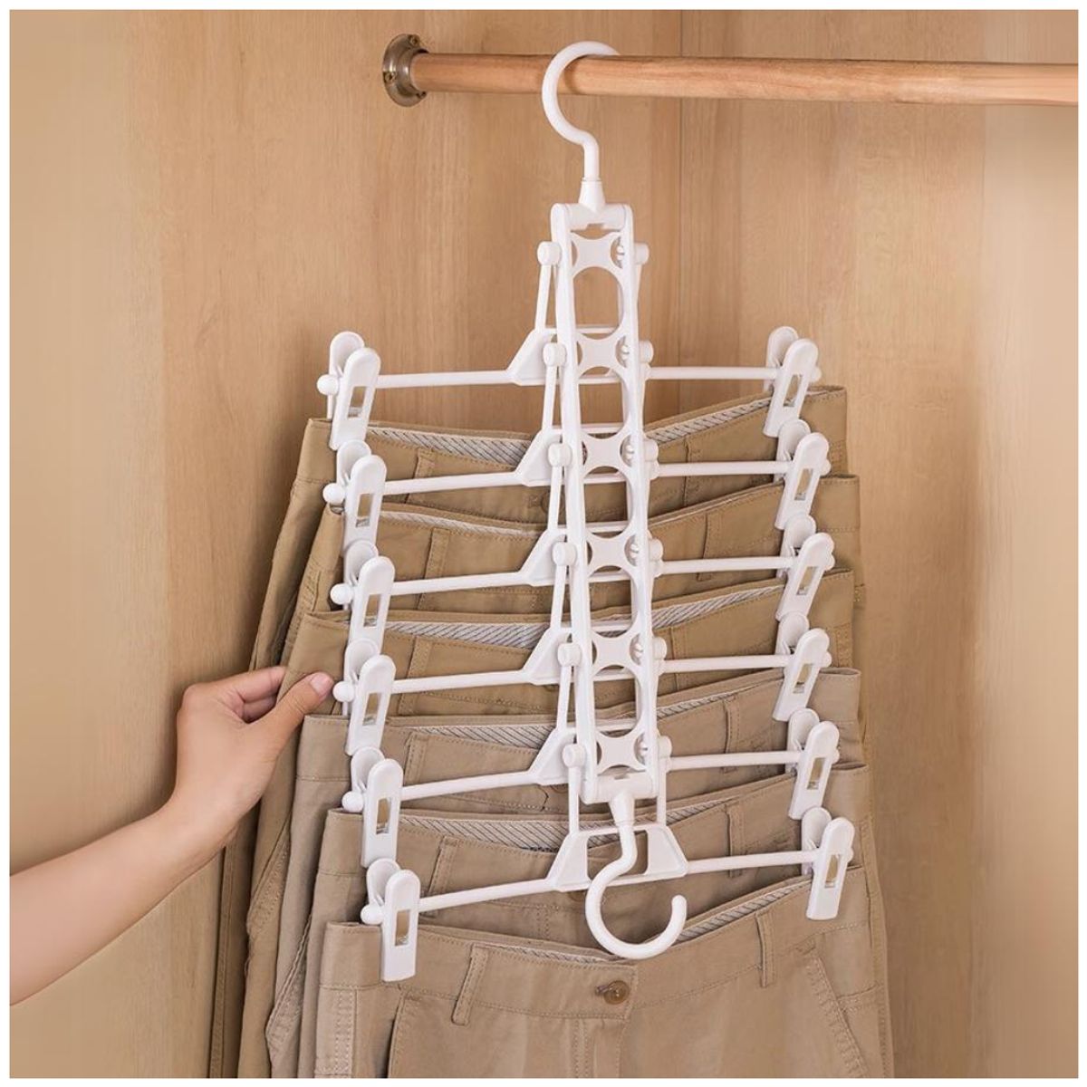 INSPIRA MARKET - Tendedero Organizador Plegable 4 N y Colgador de Pantalones