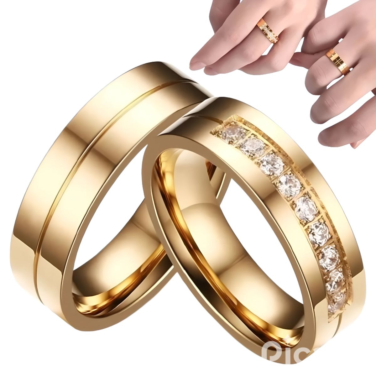 NO LOGO - Anillo Para Pareja Compromiso - Regalo Aniversario novios