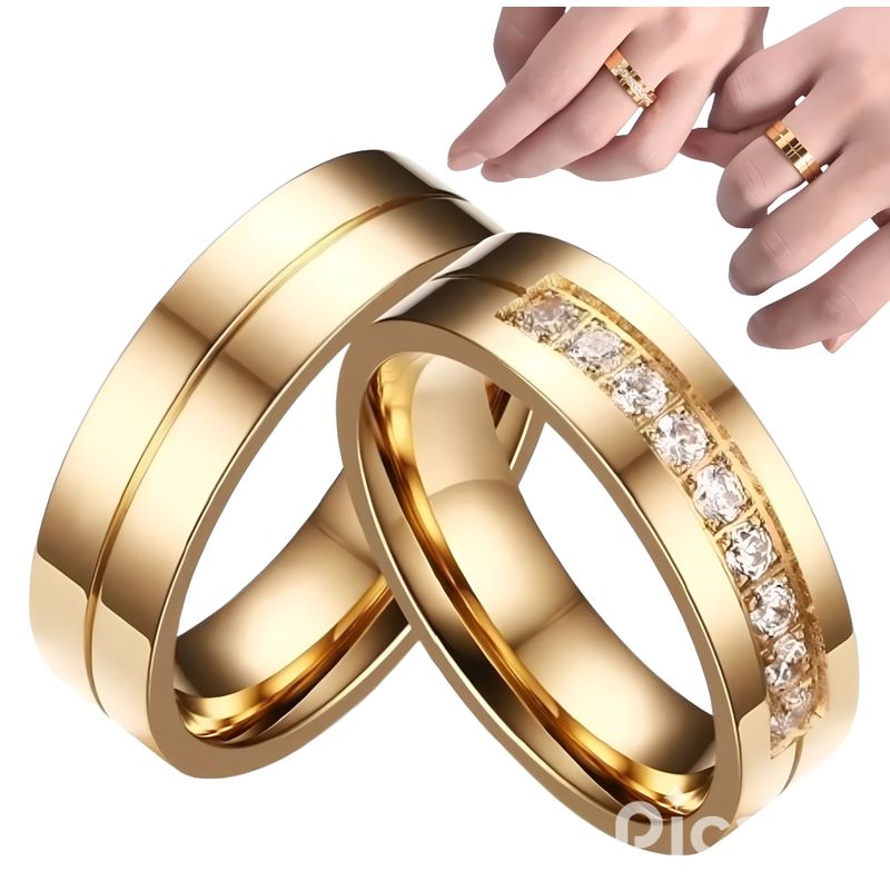 NO LOGO - Anillo Para Pareja Compromiso - Regalo Aniversario novios