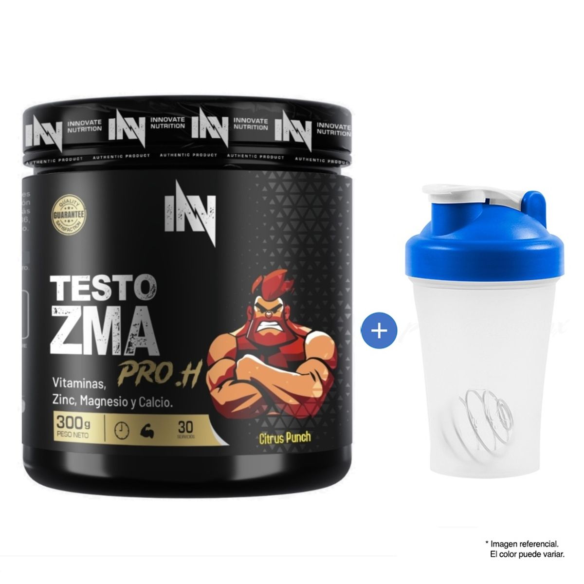 INN INNOVATE NUTRITION - ZMA PRO H ONE 300GR CITRUS PUNCH MÁS SHAKER