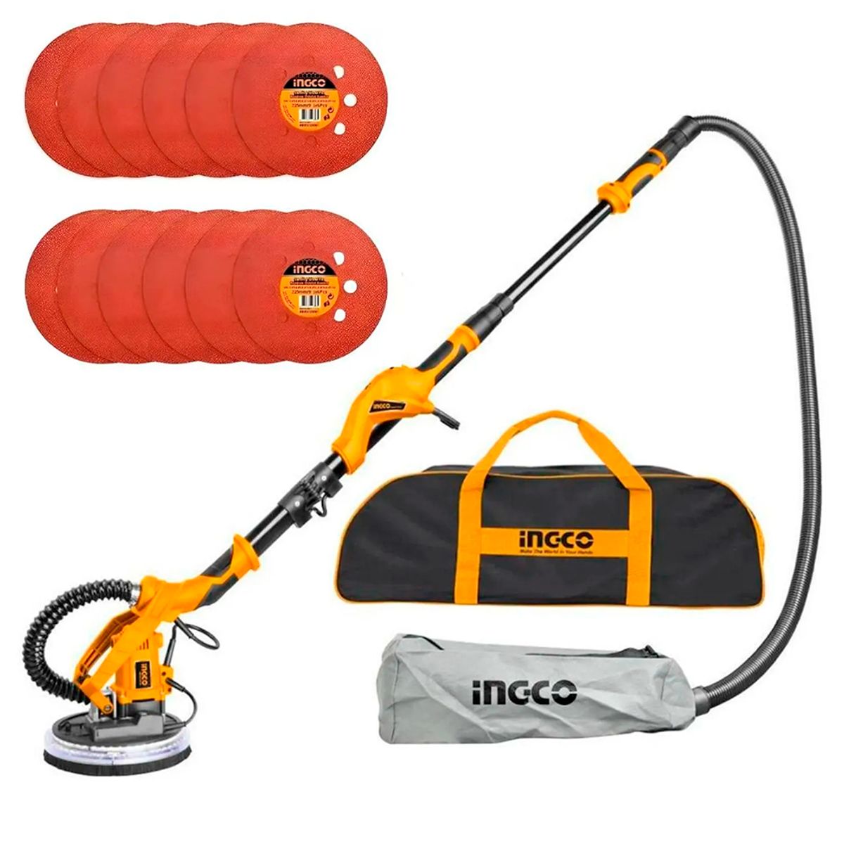 Drywall Ingco Lijadora De Pared DWS10501 + Set x 12 lijas, marca INGCO TOOLS - Foto Principal