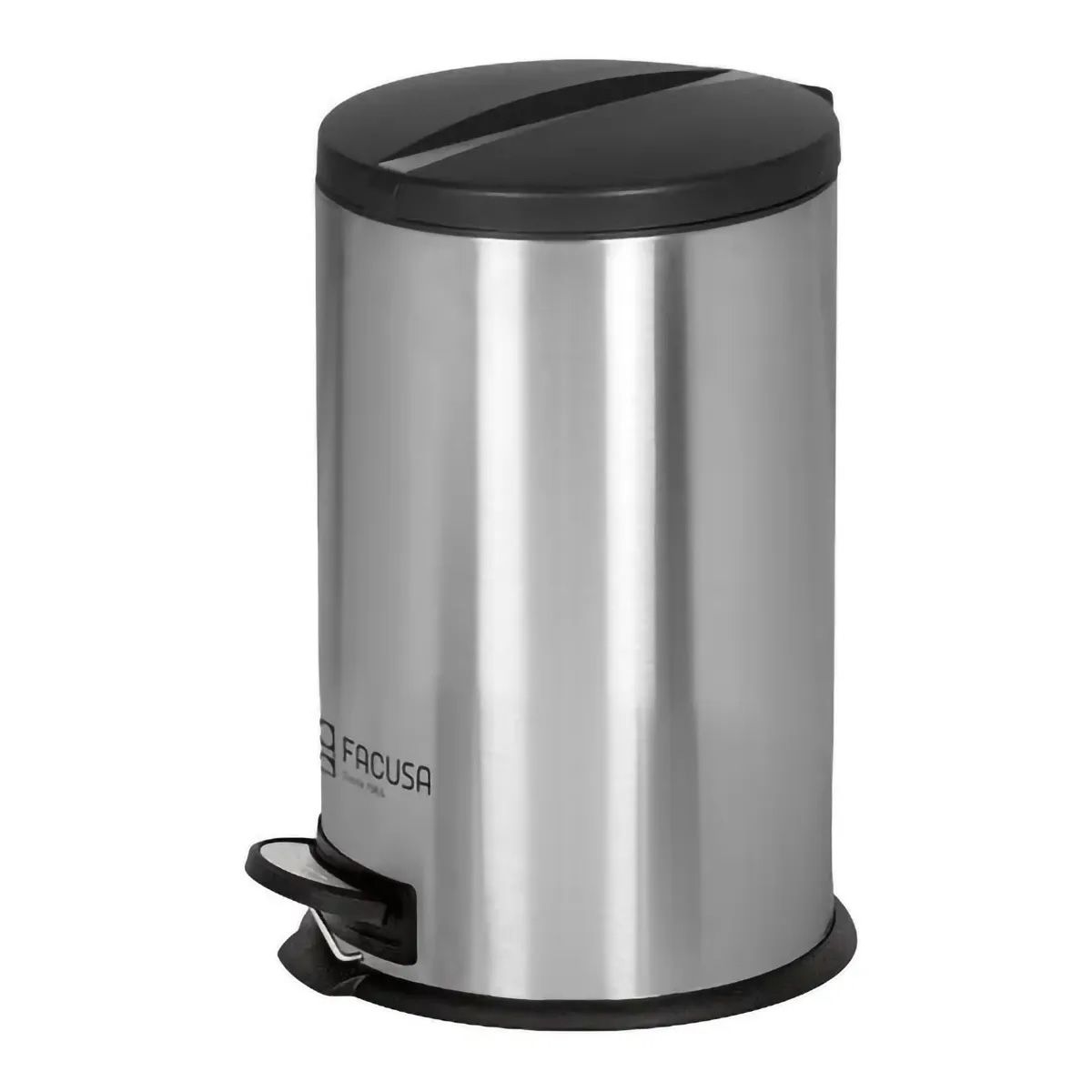 FACUSA - Papelera De Acero Inoxidable De 5 Lts Con Pedal Basura