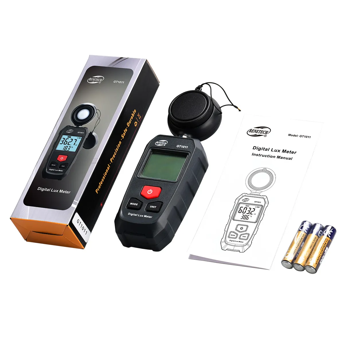 BENETECH - Luxómetro Digital Medidor de Luz Lux y Temperatura - BENETECH GT1011