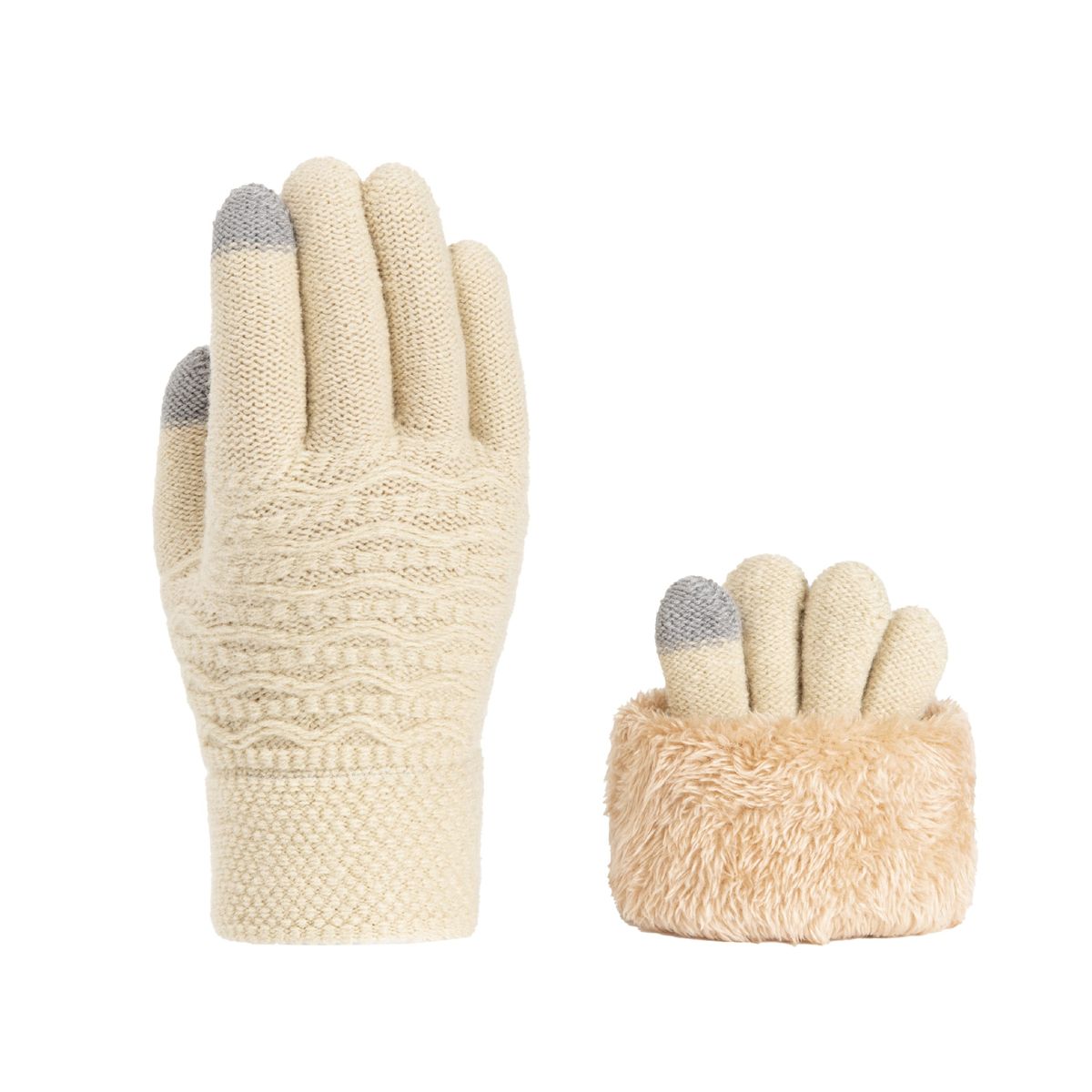 BLWOENS - Guantes Mujer - Beige