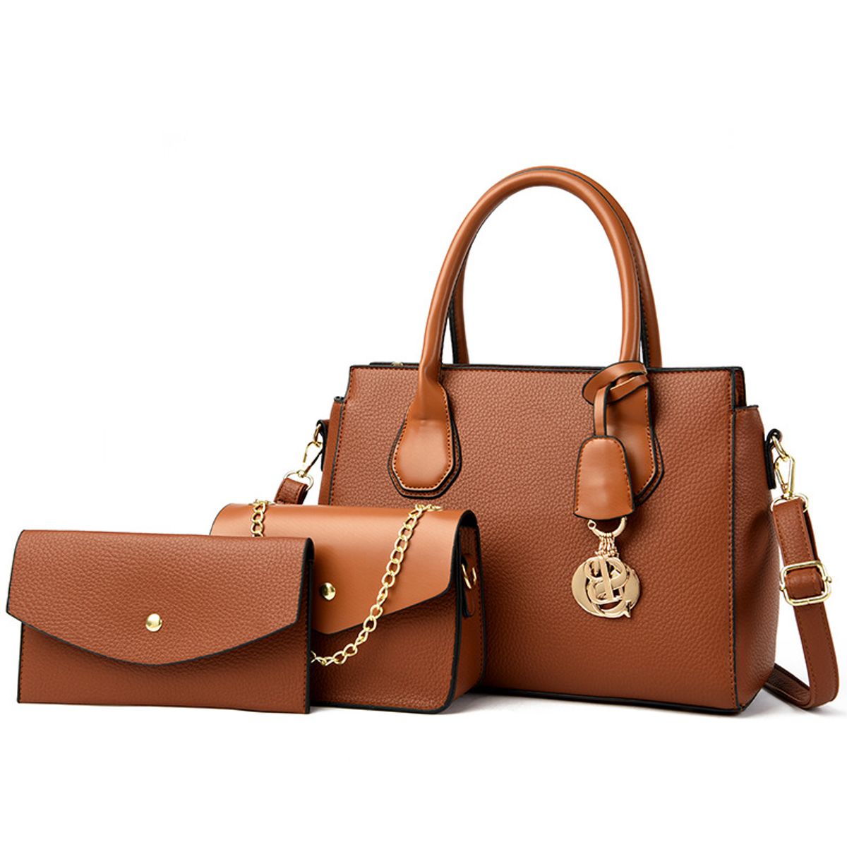 BLWOENS - Cartera de mujer -3 piezas - Café