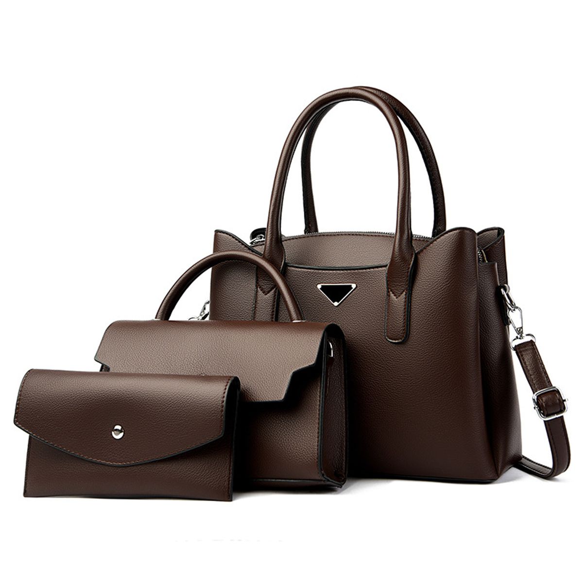 BLWOENS - Cartera de mujer -3 piezas - Café