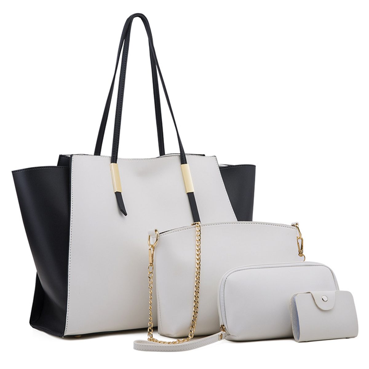 BLWOENS - Cartera de mujer -4 piezas - Blanco