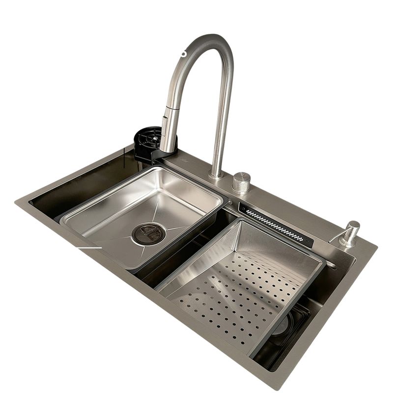 XM - Lavadero Multifuncional Lujo Acero 304 USLUX-7546 PLATEADO SATINADO