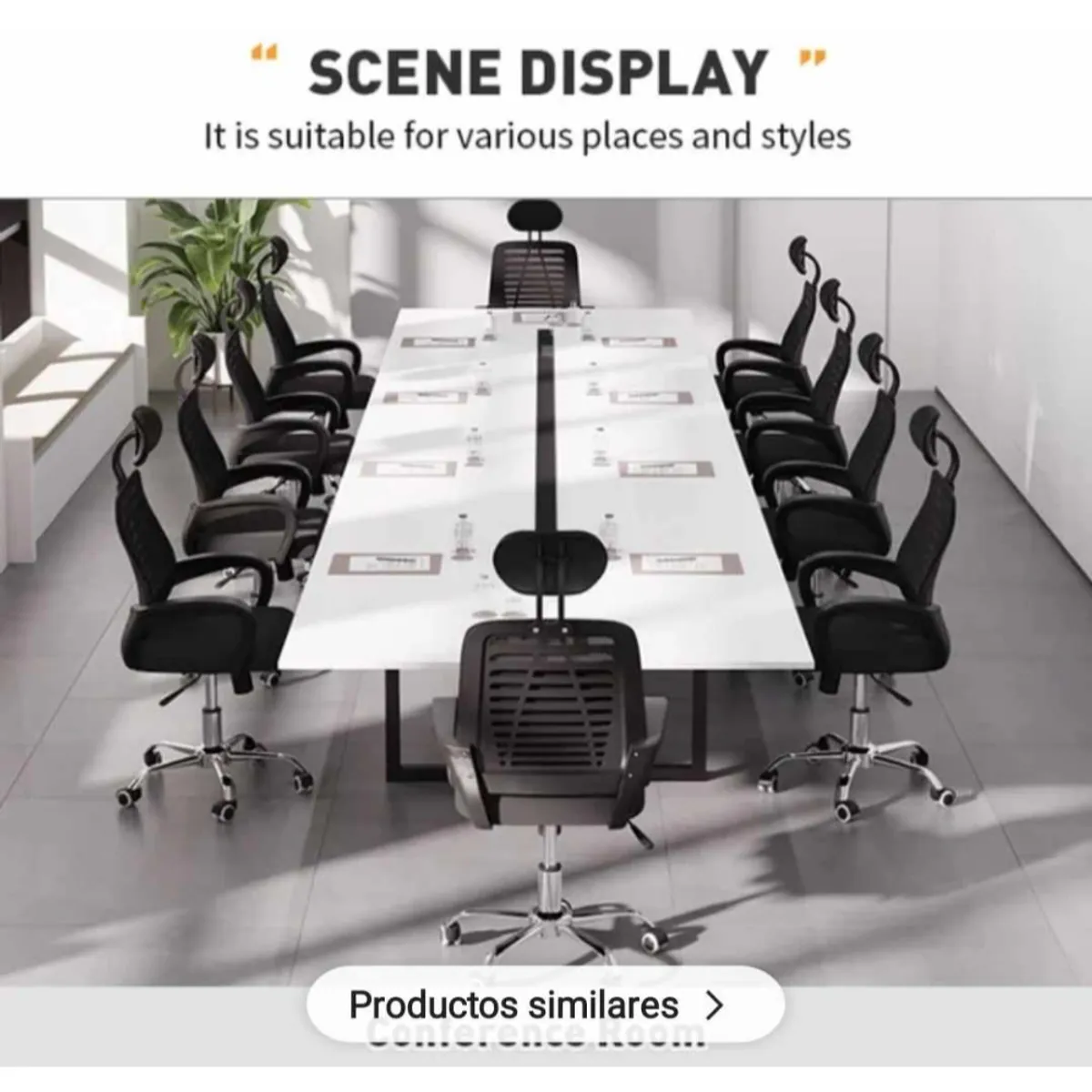 GENERICO - Silla de Escritorio Ejecutiva Negro Ergonómica Giratoria C-253