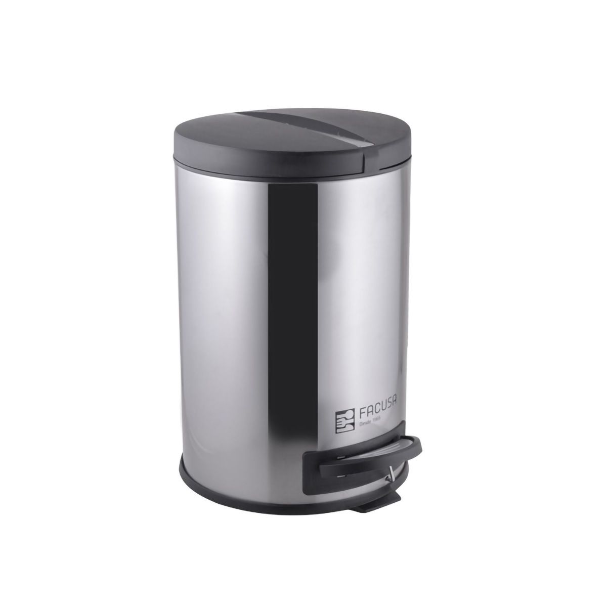 FACUSA - Tacho De Acero Inoxidable 12 L Con Pedal Facusa