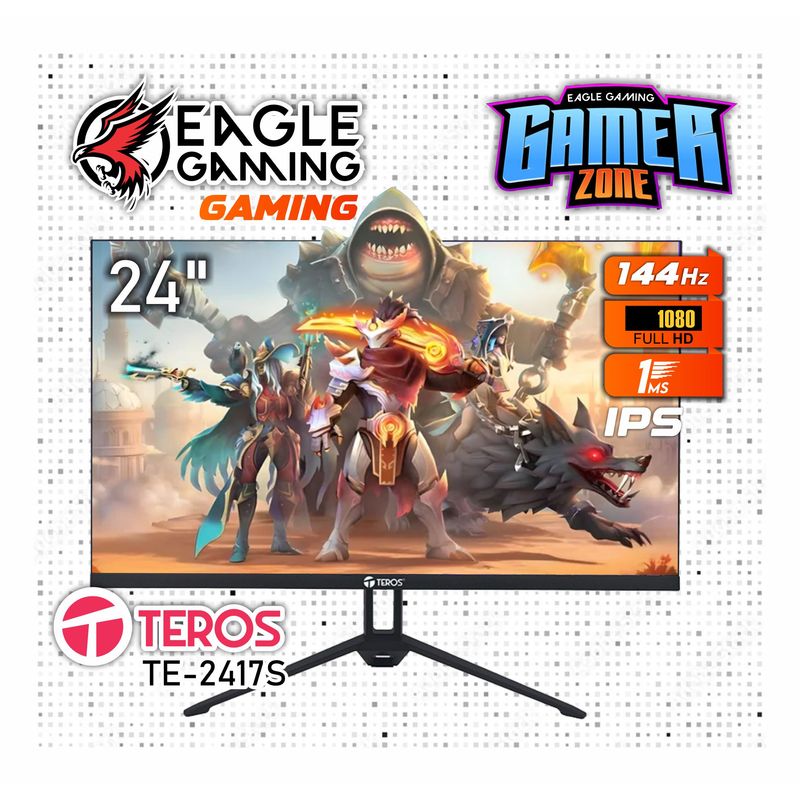 TEROS - Monitor TEROS TE-2417S 238 FHD IPS 144Hz HDMI DP VESA FreeSync