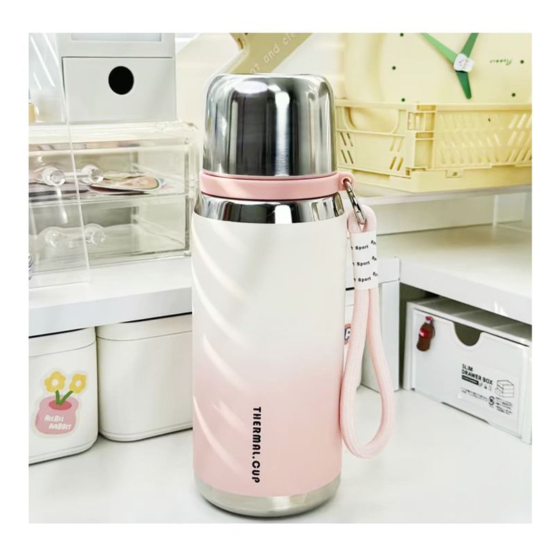 GENERICO - Pack4 Botella Fitness Termica 800ml Rosado