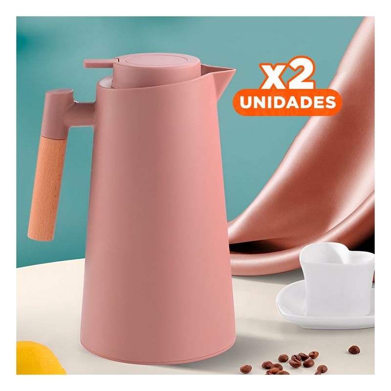 RYBIU IMPORT - Pack2 Recipiente para Bebidas Marron Claro Y+Regalo Stickers