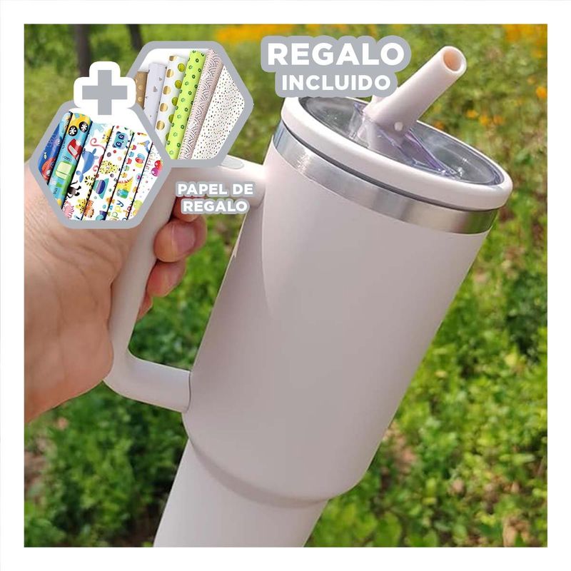 RYBIU IMPORT - Vaso Termico para Infusiones Crema Y+Papel de Regalo