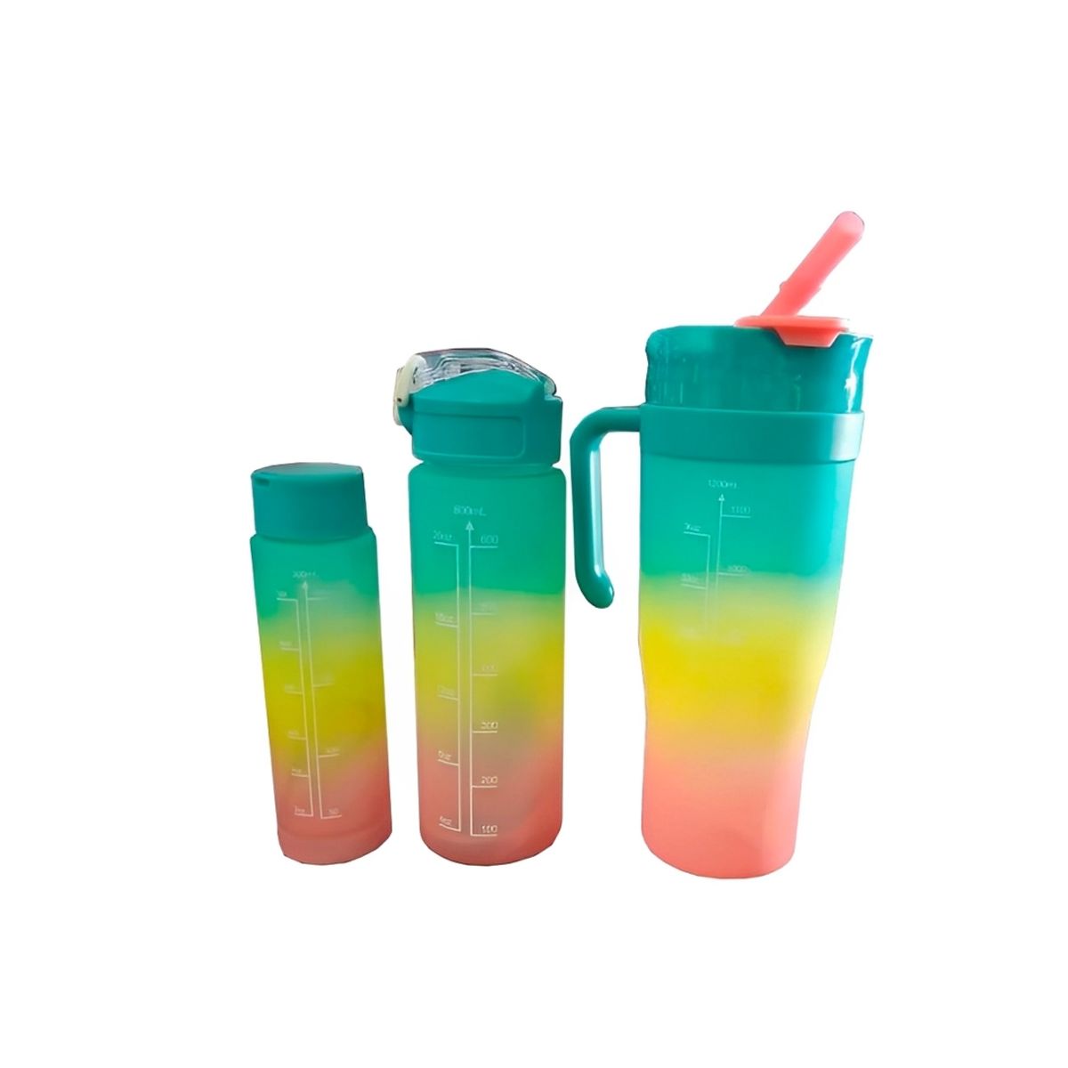 GENERICO - Tomatodo Trio 1200 ml 800 ml 300 ml Sticker 2D en Verde