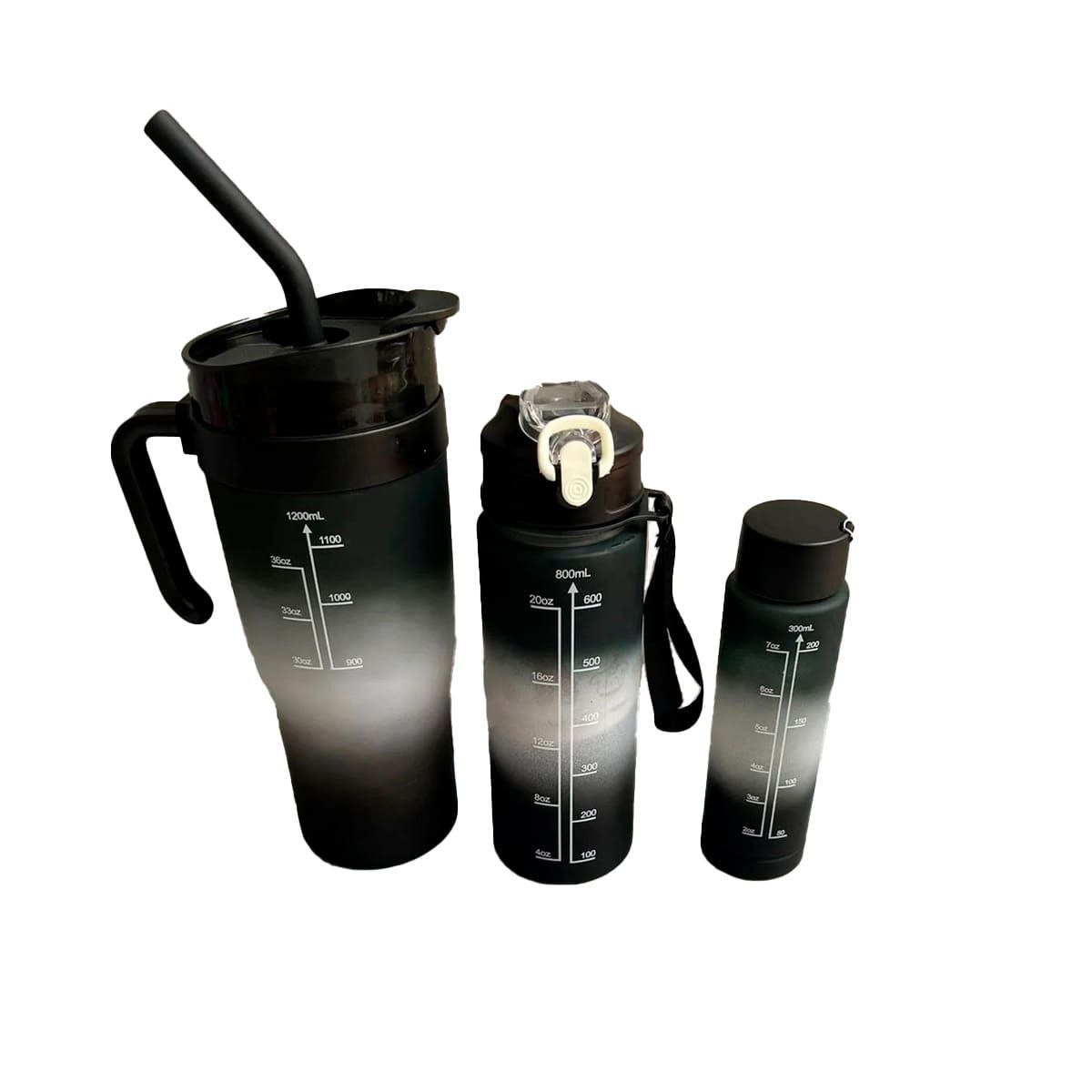 GENERICO - Tomatodo de Diferentes Tamaños Negro Y+Regalo Stickers