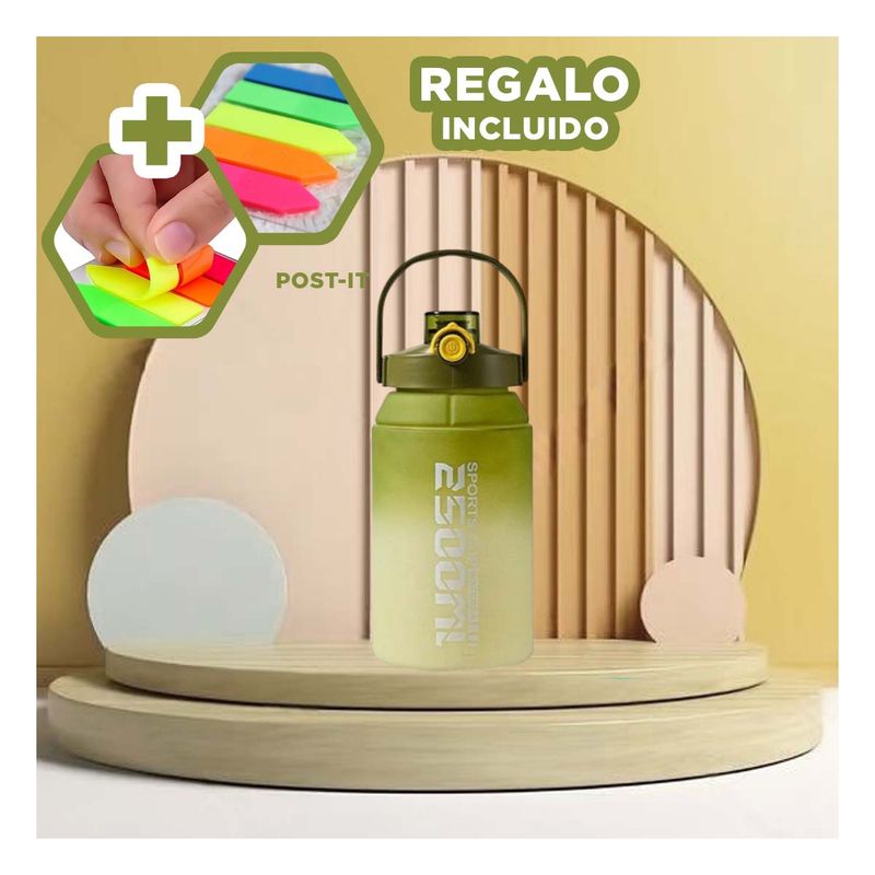 GENERICO - Bidon con Agare Color 2500ml Verde Y+Post-it Adhesivos