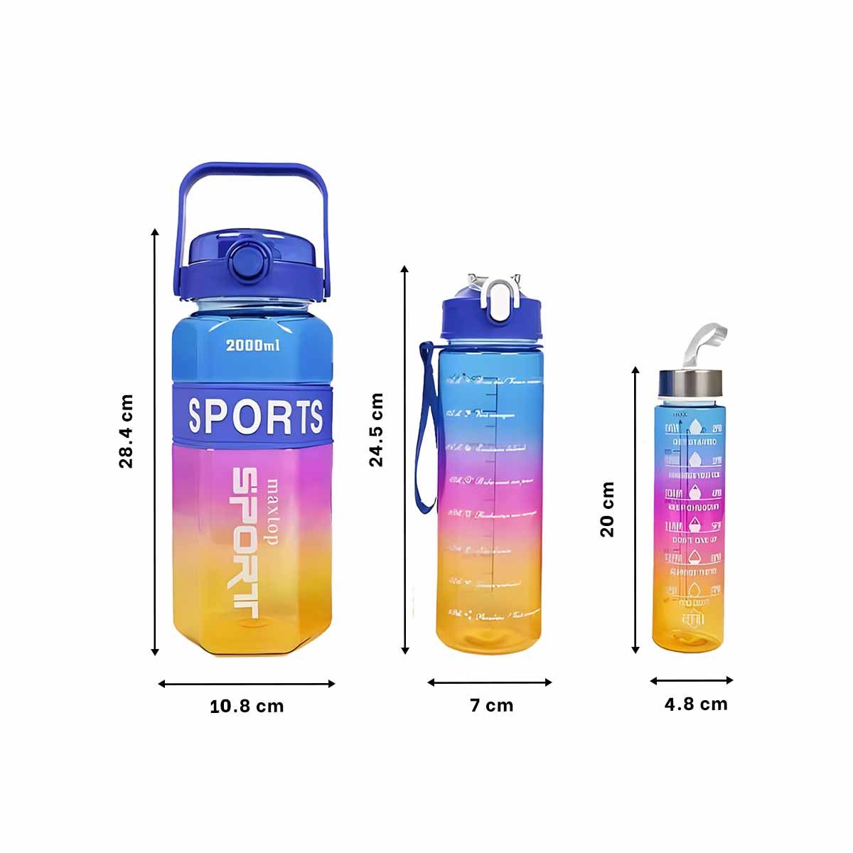 GENERICO - Pack2 Tomatodo Trio Practico al Hacer Actividad Fisica Azul