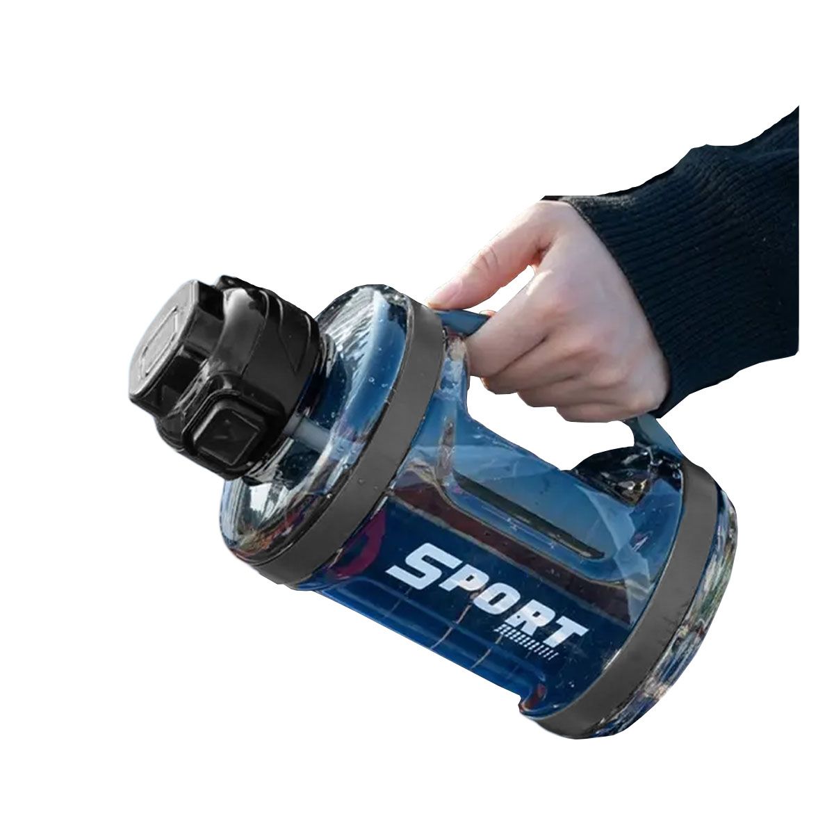 GENERICO - Pack2 Tomatodo de Liquidos con Tapa con Seguro Negro