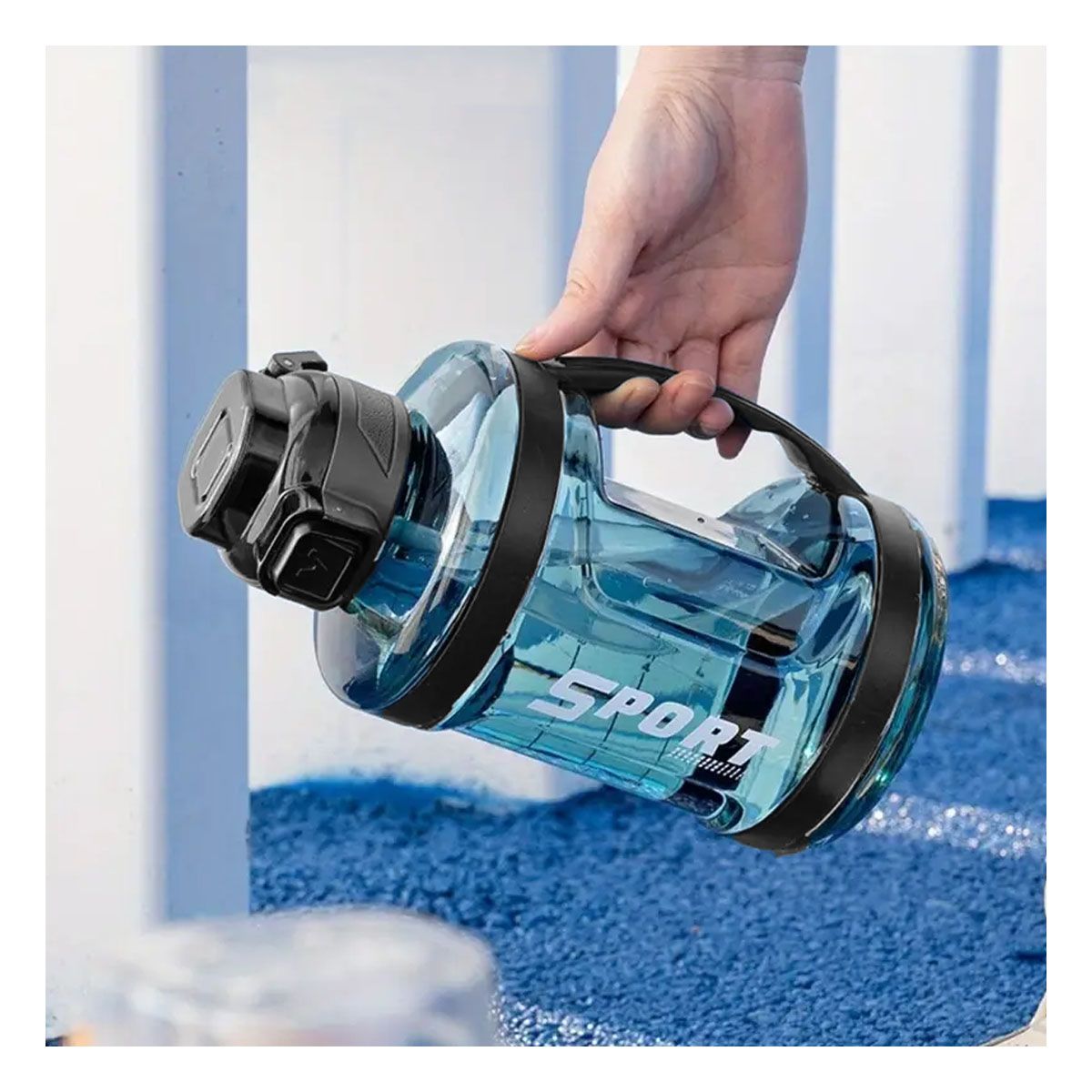 GENERICO - Pack12 Botella de Agua para la Mochila Negro