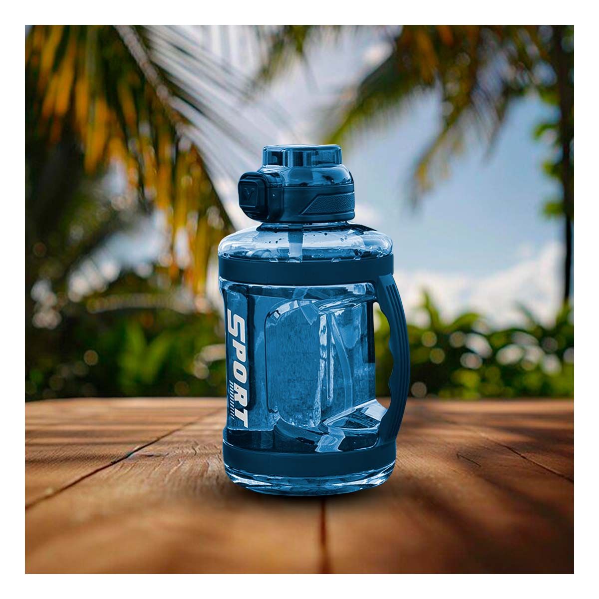 GENERICO - Pack4 Bidon de Agua para Estudiar Azul