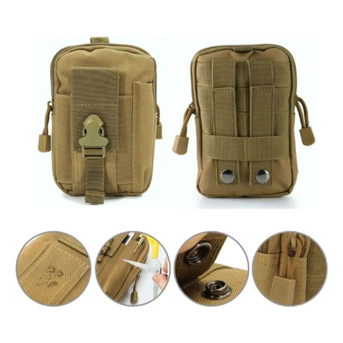 GENERICO - Morral Bolso Militar Táctico Molle Clip De Cinturón