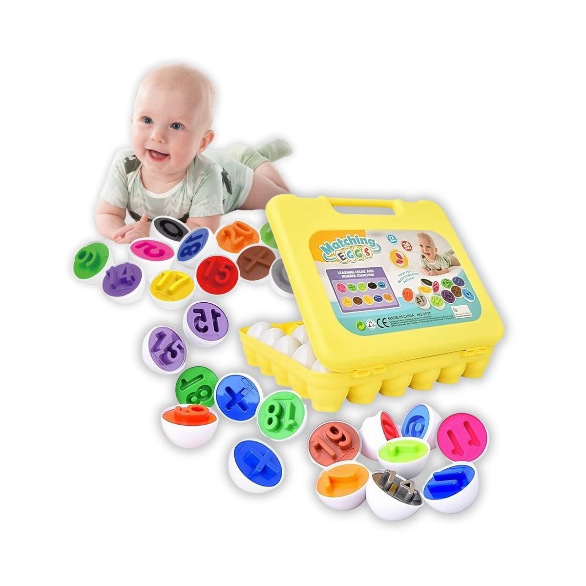 GENERICO - Set Educativo Clasificación Huevos Coloridos con Maleta