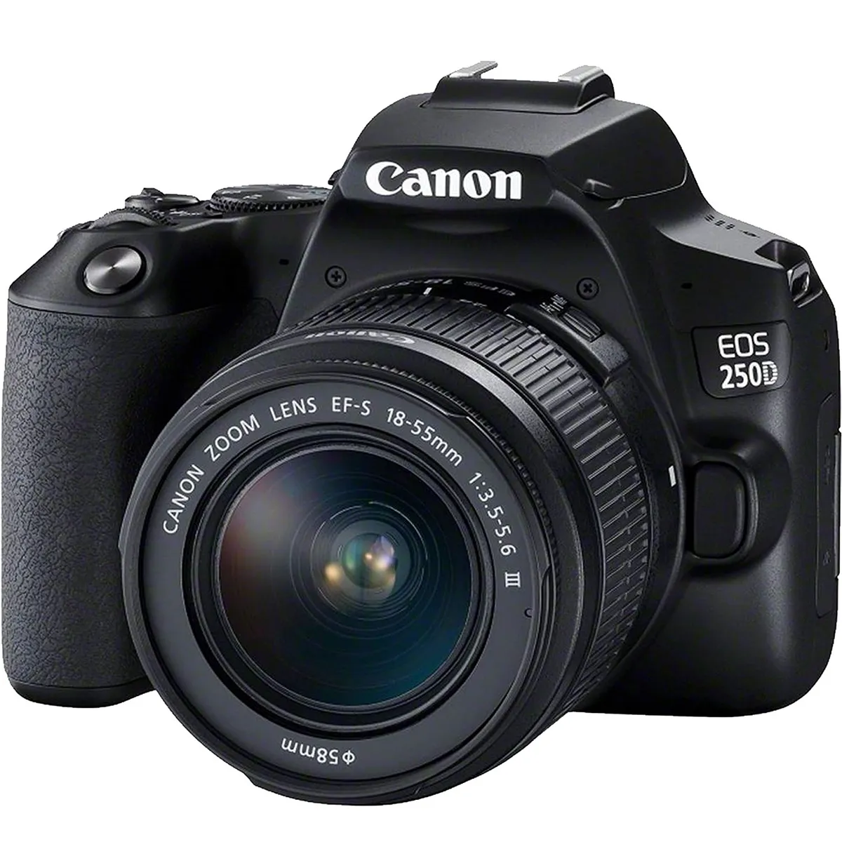 CANON - Canon EOS 250D DSLR Camera with 18-55ｍｍ DC lll Lens Black
