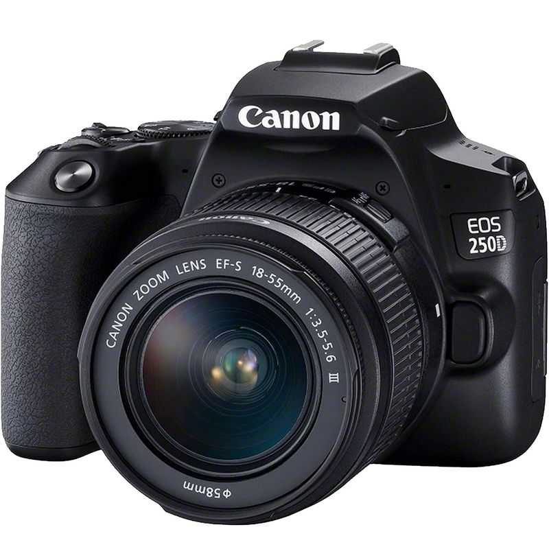 CANON - Canon EOS 250D DSLR Camera with 18-55ｍｍ DC lll Lens Black