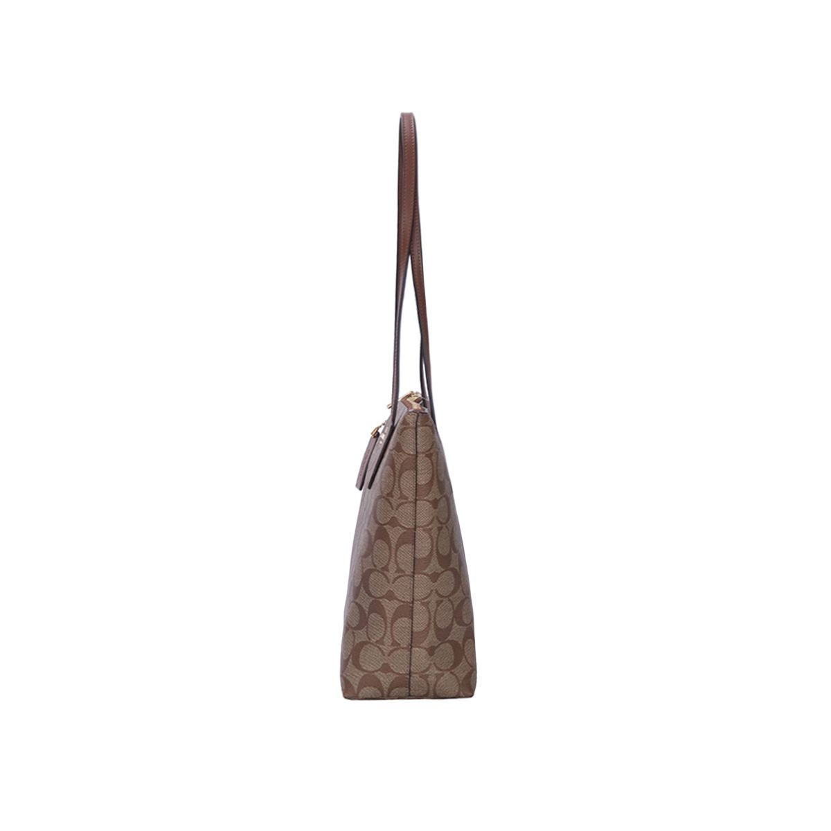 COACH - COACH Mochilas Mujer Tote Bag In Signature Canvas Khaki Saddle 4455