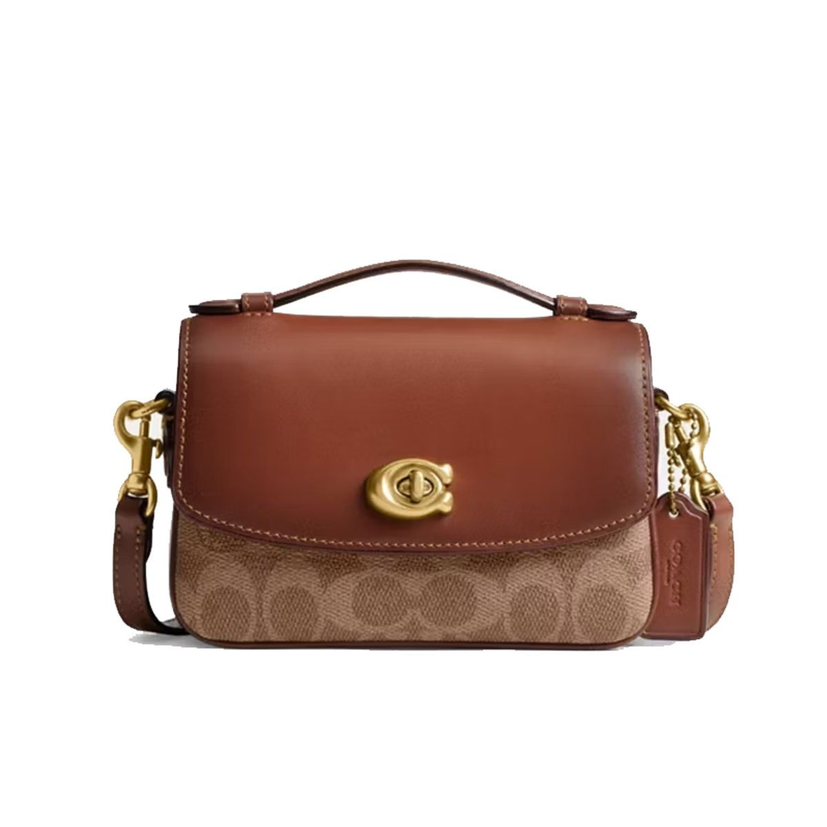 COACH - COACH Cartera Mujer Bolso Marrón Amarillento Cw566