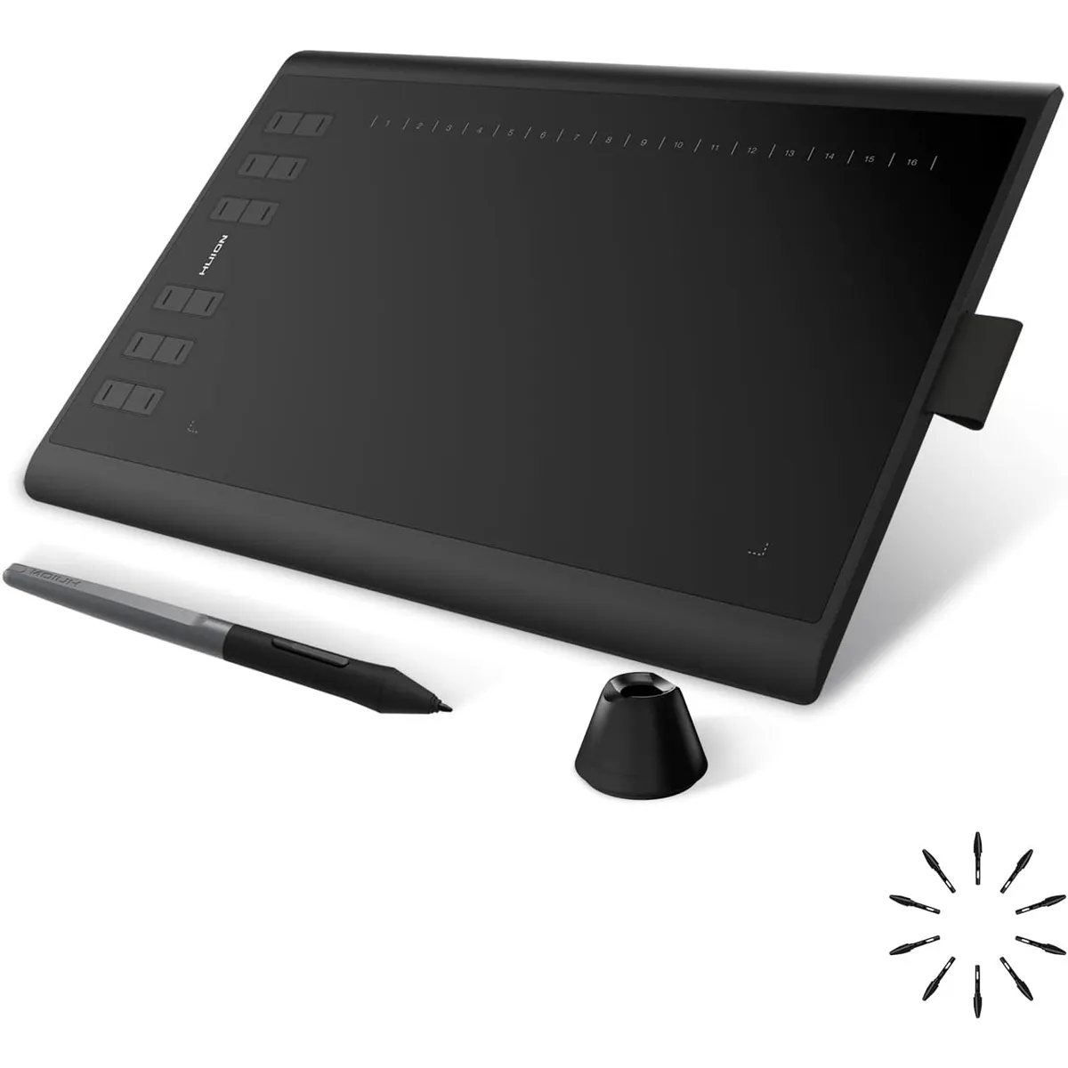 HUION - Tableta Gráfica Gigante Huion H1060P-OTG  10x6 Pulgadas y 60° Inclinación