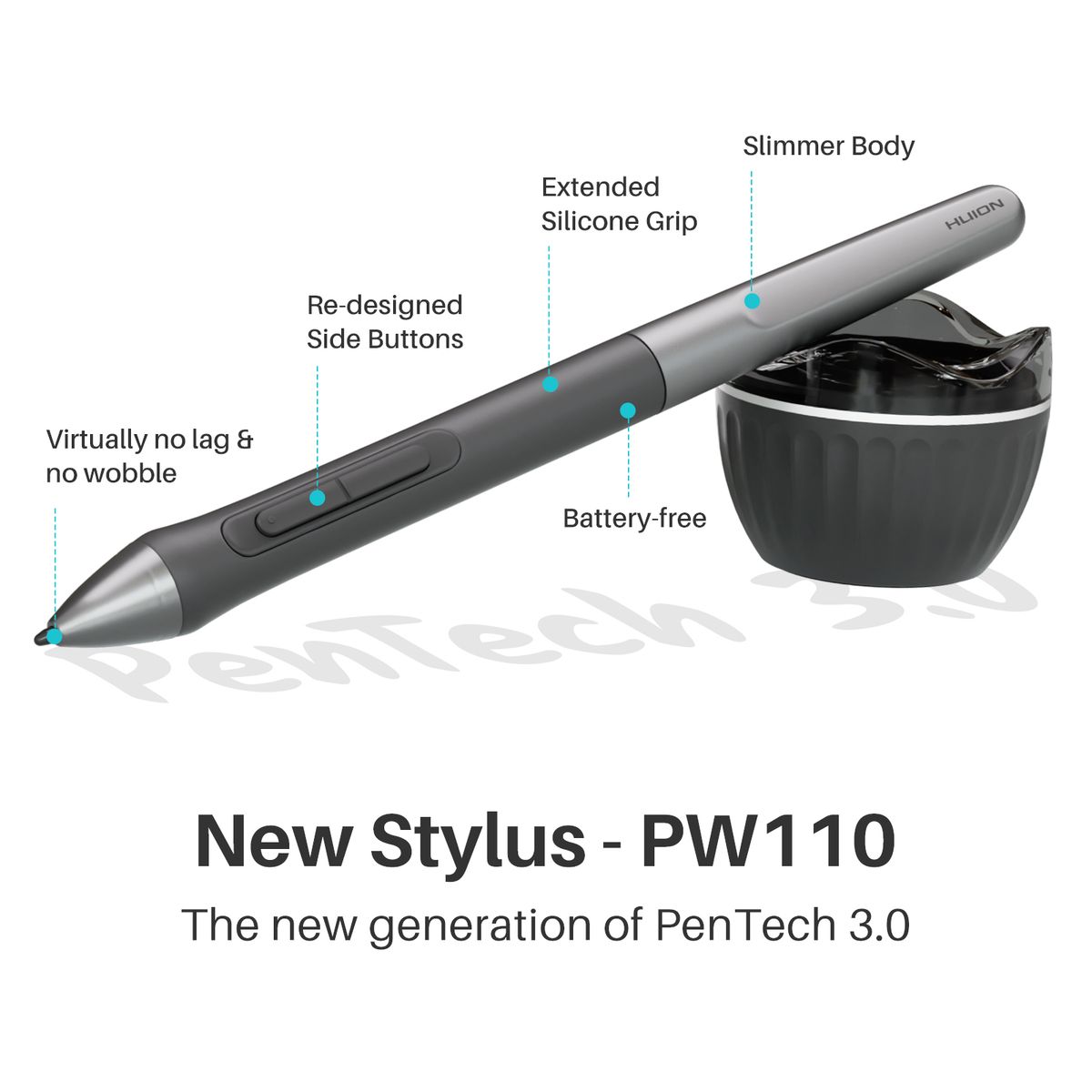 HUION - Tableta Gráfica Huion Inspiroy 2 S H641P Negro